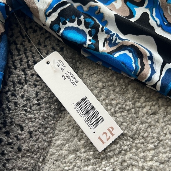 Laundry By Design Poseidon Print Faux Wrap Jersey Dress - Picture 3 of 5